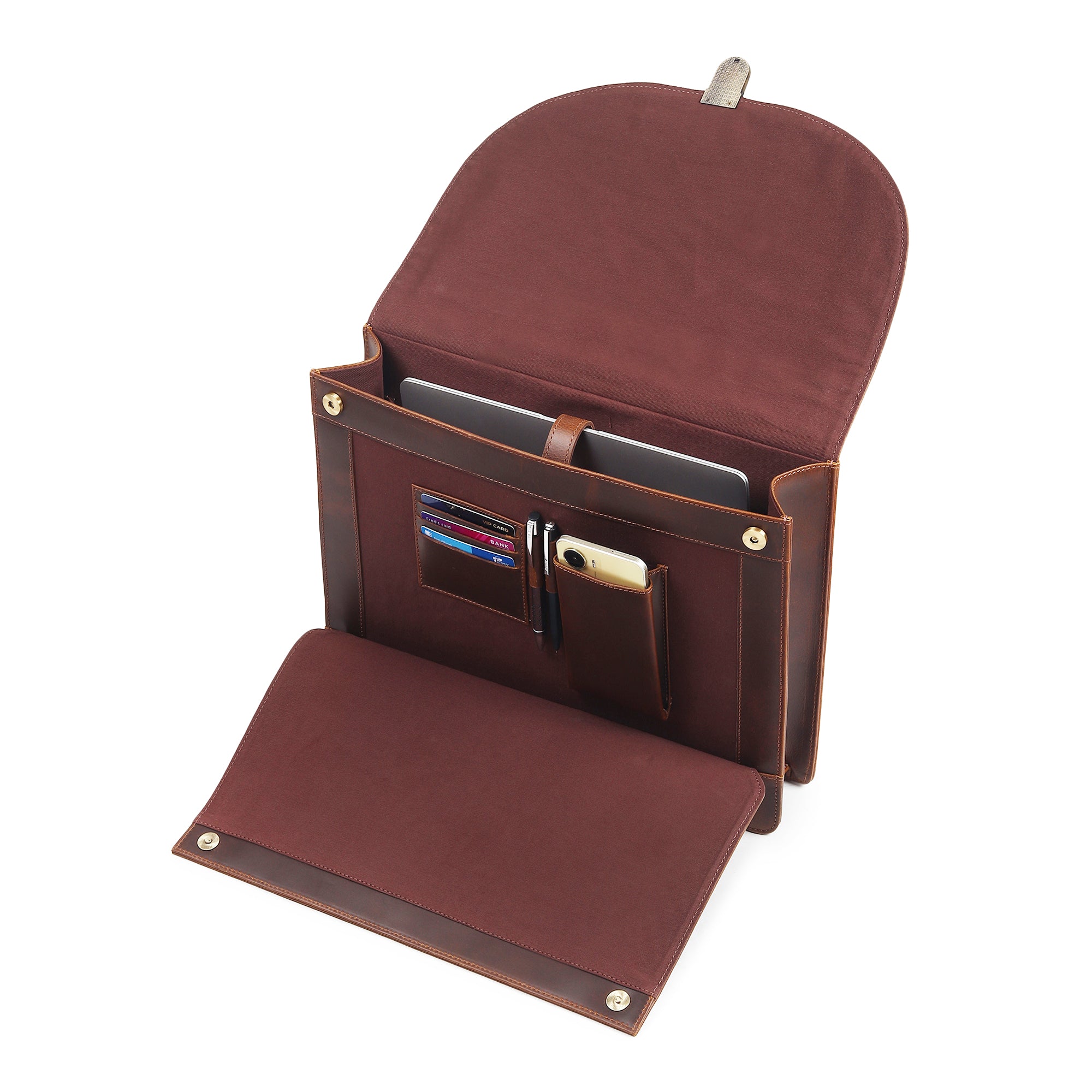 Yorke Leather Laptop Messenger Bag