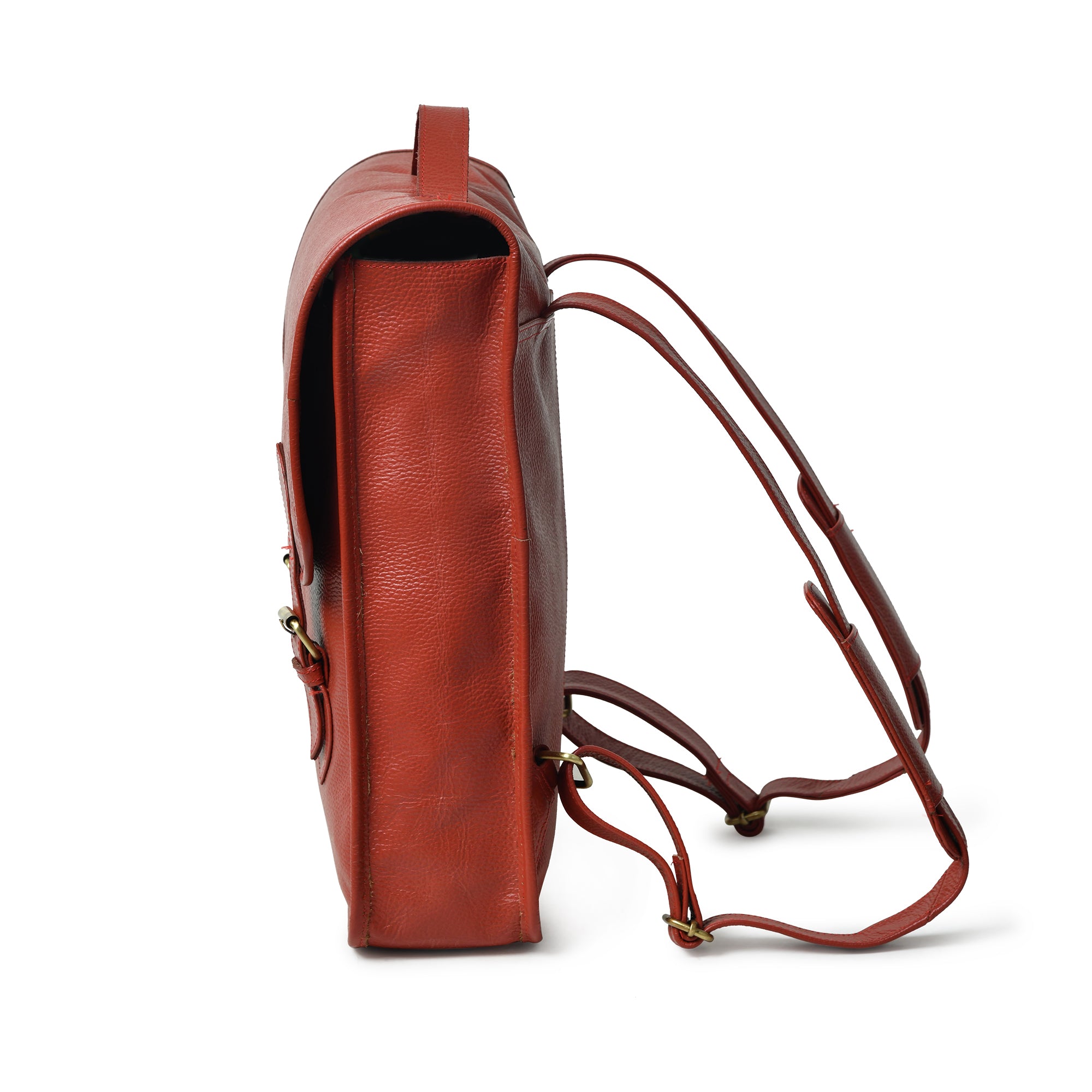 Penny Leather Backpack- Red - DÖTCH CLUB