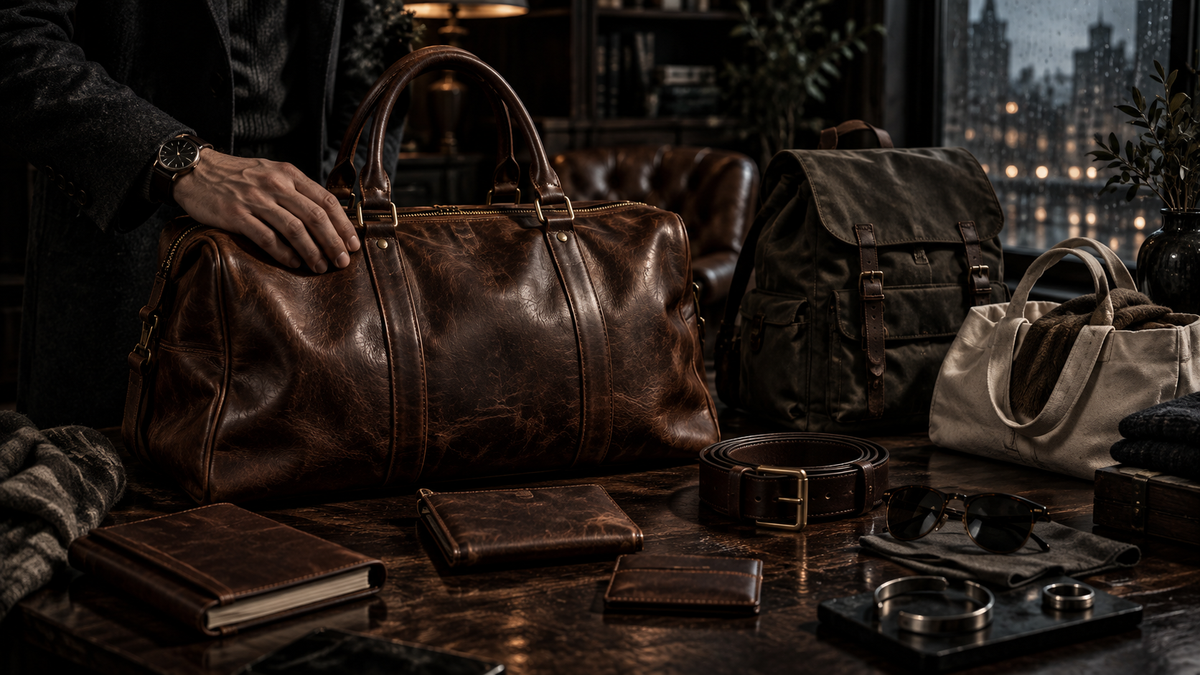 Sustainable leather and eco-friendly fashion accessories.