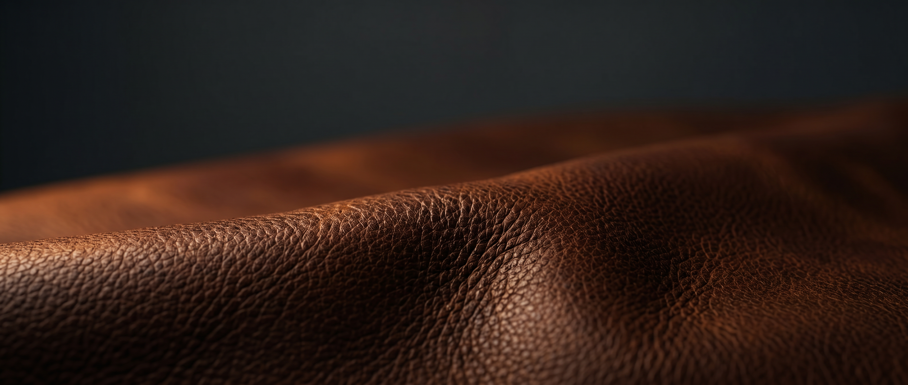 Close-up of a genuine leather bag with natural grain texture - DÖTCH