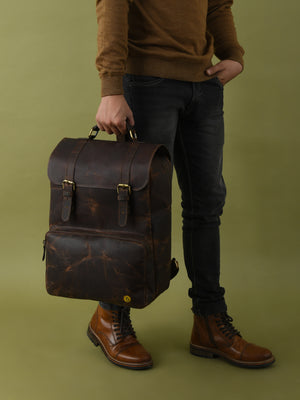 Layne Vintage Leather Backpack - DÖTCH CLUB