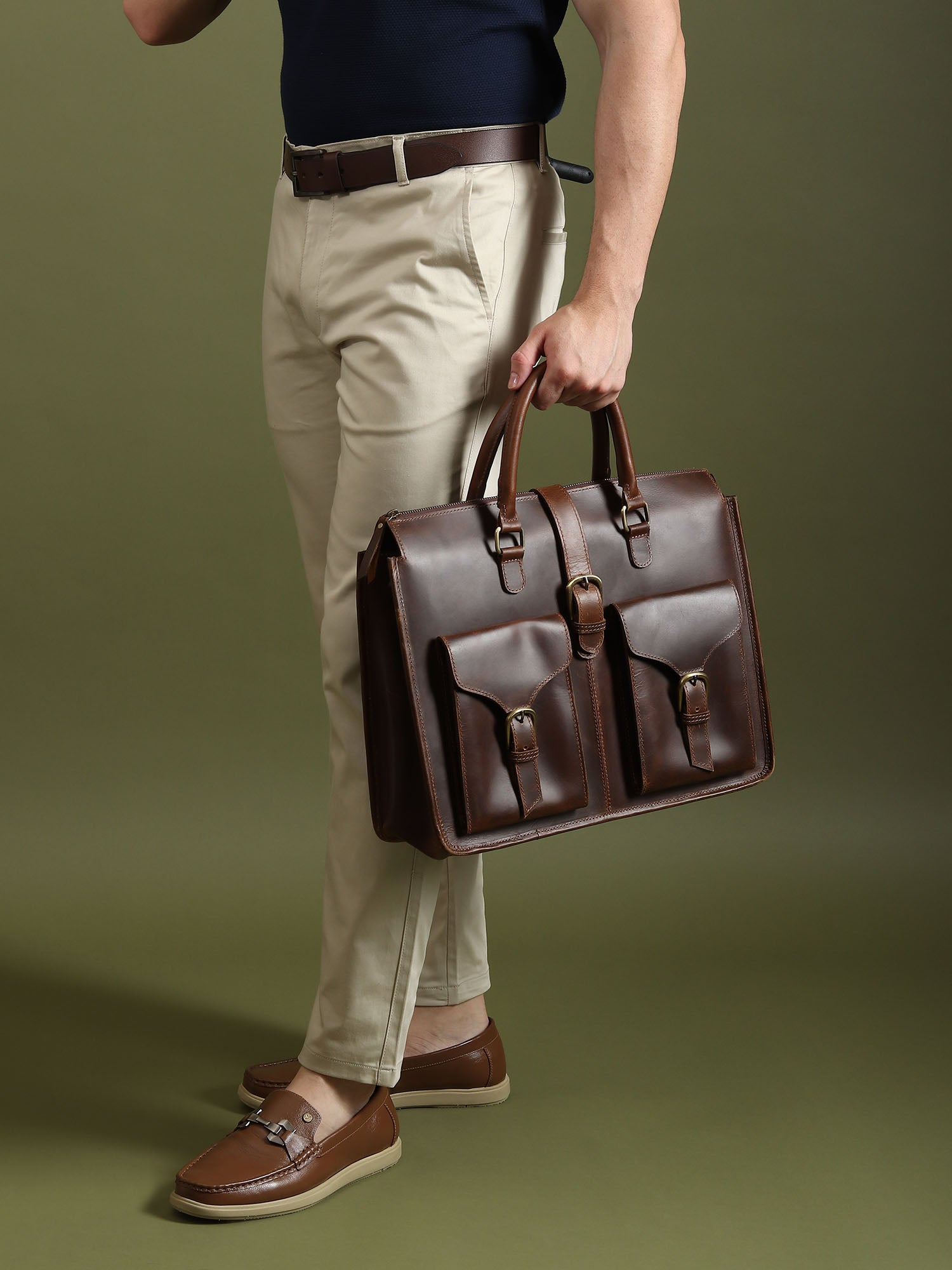 Garrison Leather Laptop Messenger Bag