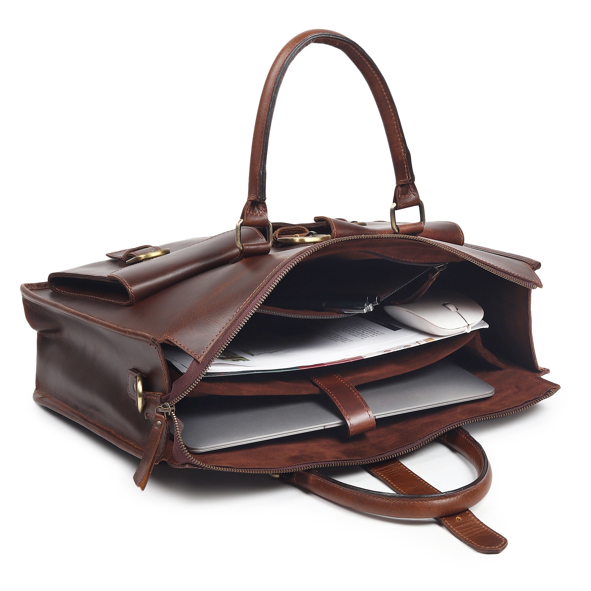 Garrison Leather Laptop Messenger Bag