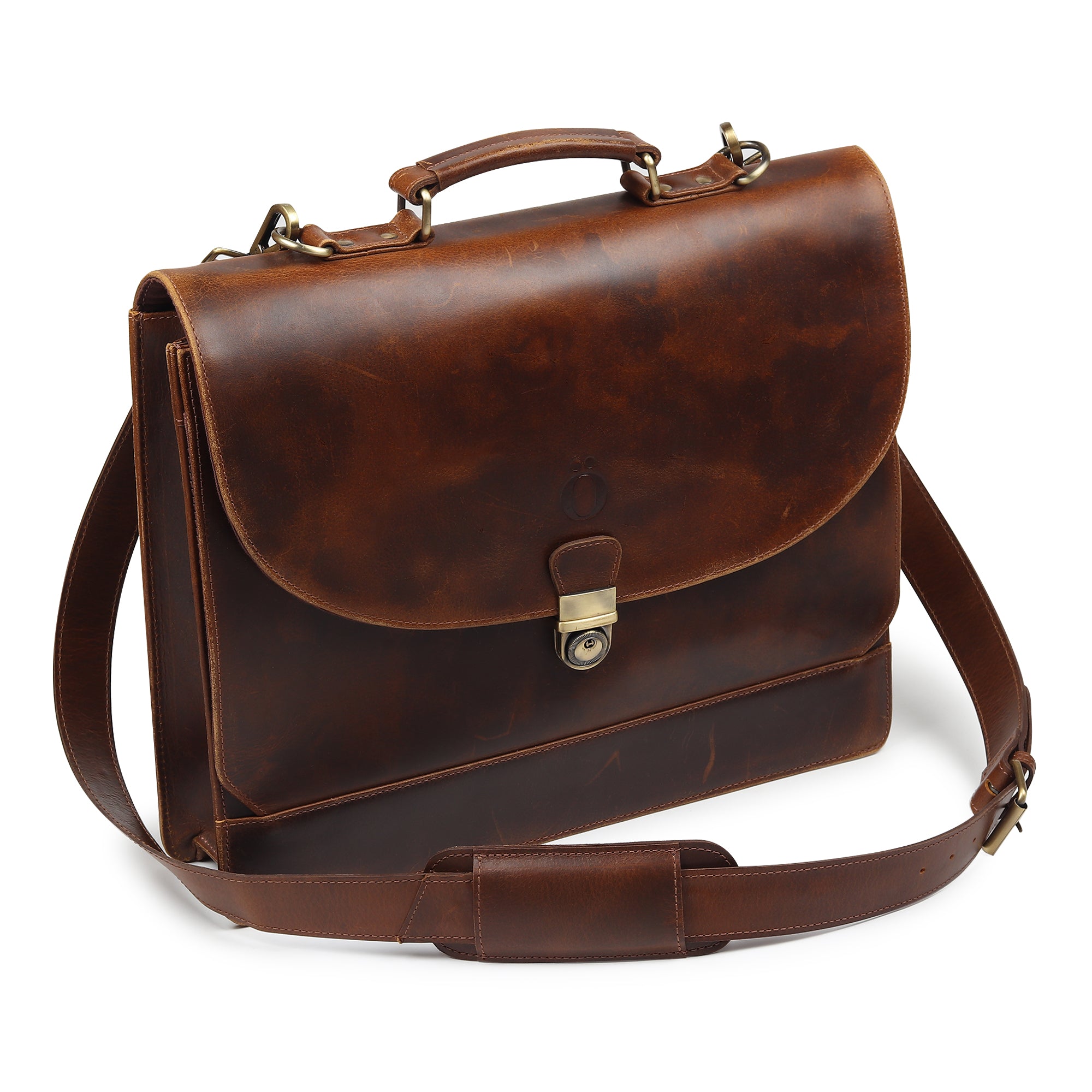 Yorke Leather Laptop Messenger Bag