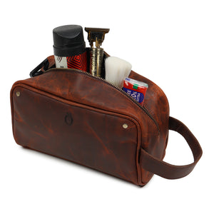 Vintage Leather Dopp Kit