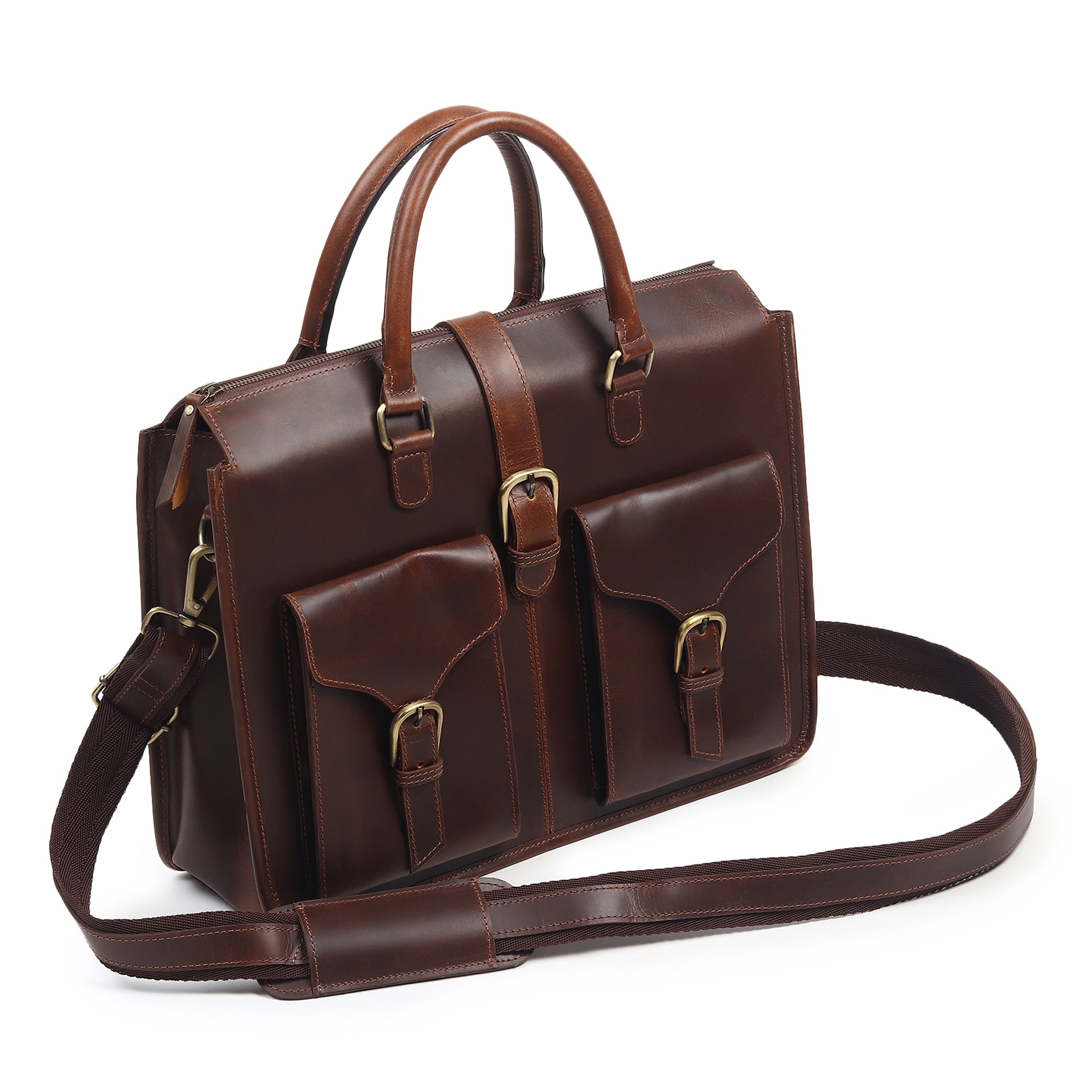 Garrison Leather Laptop Messenger Bag