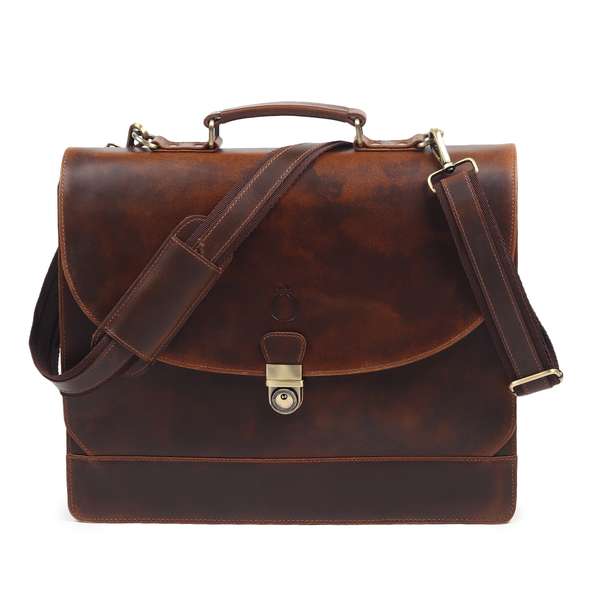 Yorke Leather Laptop Messenger Bag