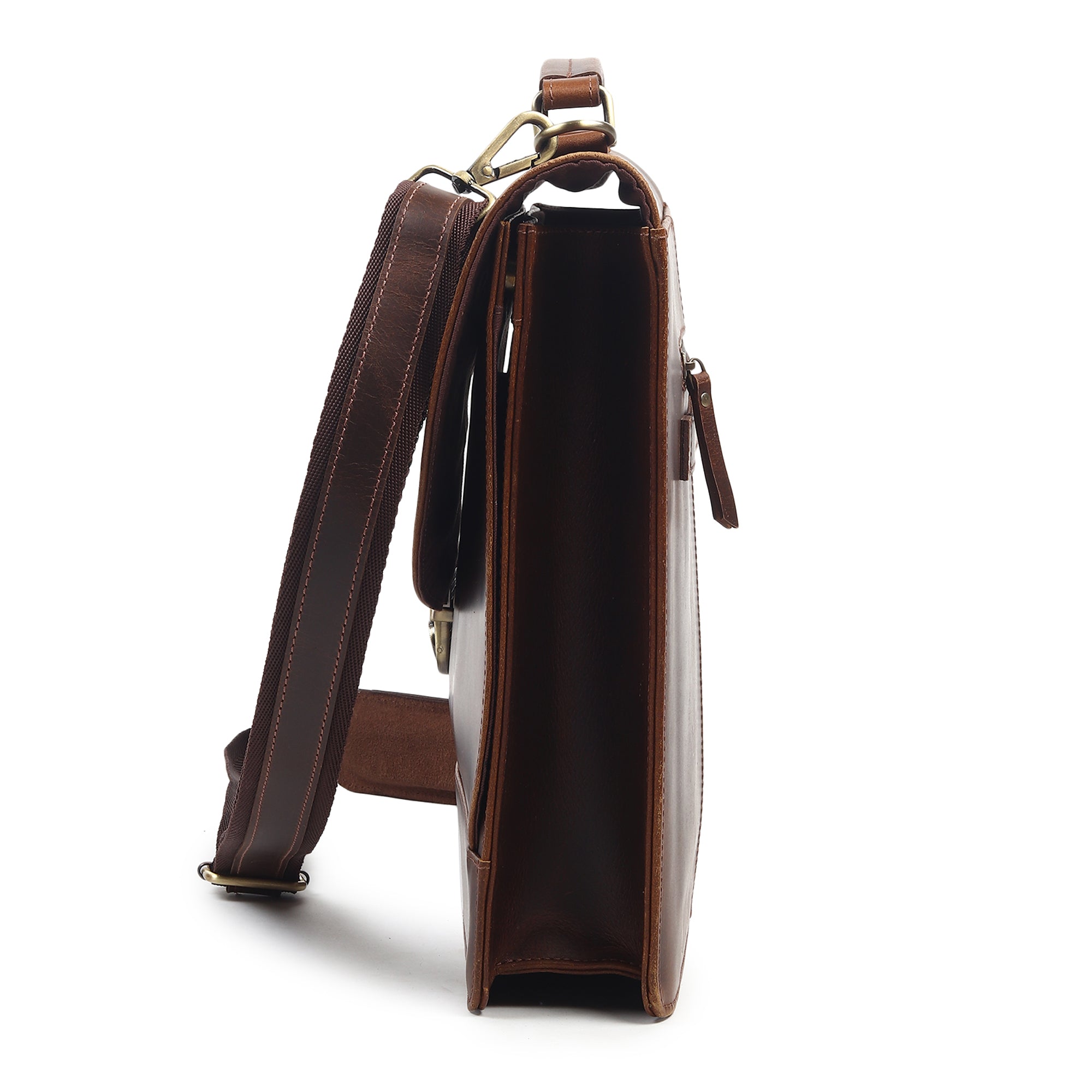 Yorke Leather Laptop Messenger Bag