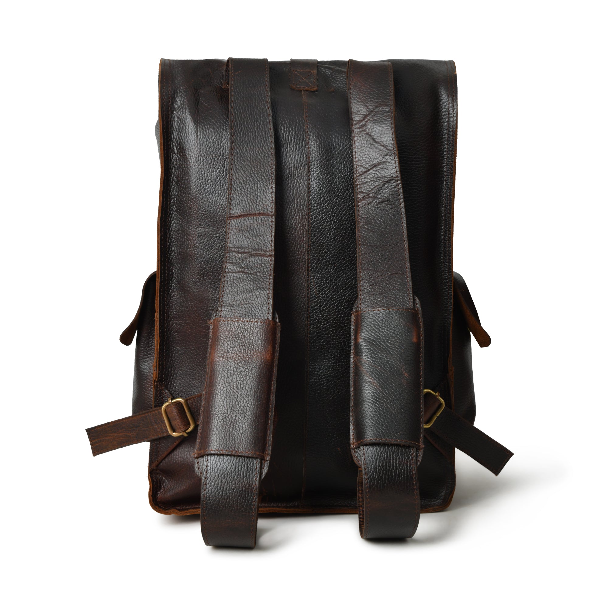107 Leather Rolltop Backpack- Plumb - DÖTCH CLUB