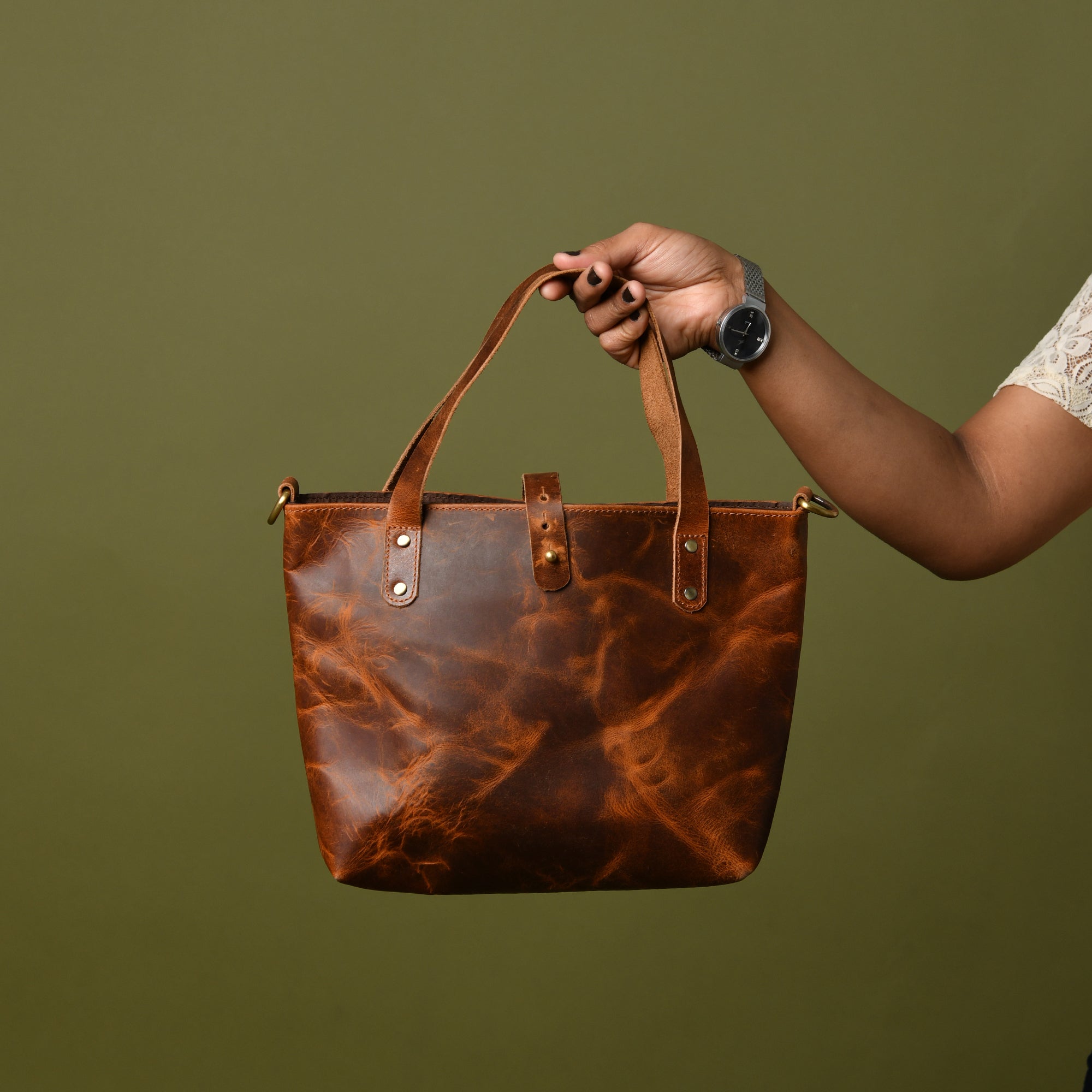 Suja Leather Tote Bag - Mini Crossbody - DÖTCH CLUB
